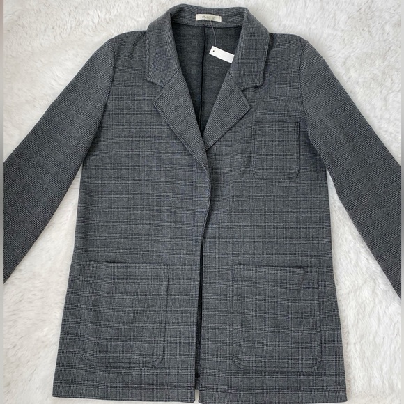NWT Madewell Knit Blazer Cardigan in Plaid - Picture 6 of 14